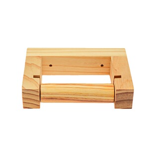 Solid wood toilet paper roll holder toilet toilet wall-mounted tissue holder kitchen paper hanging rack wooden tissue holder