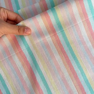 Cotton Printed Fabric Color Stripe Printed Fabric Children's Wear Women's Shirt Anti-mosquito Pants Pajamas Home Clothes Cotton Cloth