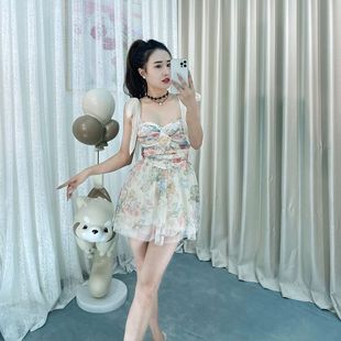 Fairy Fan Chun хочет в Южную Корею ins Wind Net красный высококачественный купальник, прикрыть живот для похудения 2024 новый купальник для женщин Лето