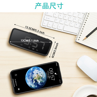 2021 New LED electronic Alarm Clock Radio Mirror clock creative desk clock
