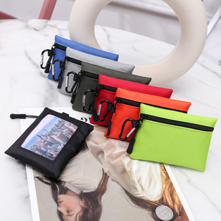 Canvas Coin Purse Women's Mini School Bag Hanging Bag Macaron Color Ultra Light Card Coin Card Bag Short Wallet