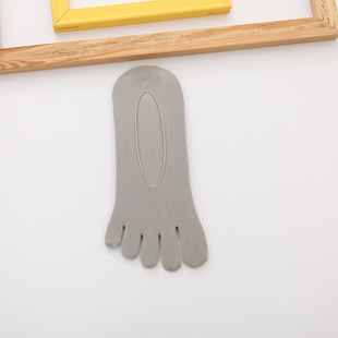 Five-finger socks men's velvet socks invisible socks boat Socks toe socks yoga socks five-finger stockings silicone do not fall off the heel