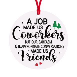 Cross-border New Christmas Decorations Craft Hanging Ornaments Art Round Pendant Decorative Scene Decorative Pendant