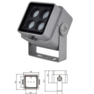 Square projection light anti-glare light tree lamp DMX512 external control villa exterior wall lighting landscape spotlight outdoor waterproof