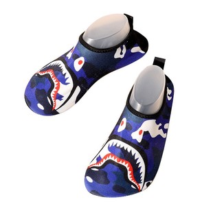 Beach socks shoes boys and girls water park wading upstream swimming shoes soft shoes non-slip cut-proof red foot patch skin shoes