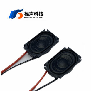 Taizhou Fusheng 2516 square plastic shell speaker 8 euro 1 Watt notebook speaker with 2.0 terminal line 25 * 16MM