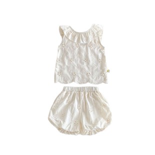 Han Xia baby thin lapel vest suit little girl hollow bow vest sleeveless two-piece suit fashion
