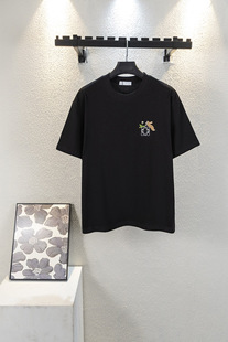 Высокая версия LOE Luojia 25ss кролик с вышивкой логотипа случайные свободные мужчины и женщины с короткими рукавами правильная футболка с круглым вырезом