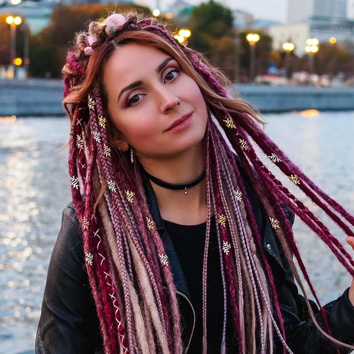 150 Pieces of Cut Out Dreadlock Hair Rings Amazon Xiyin Temu Fully Managed Shein European and American Cross-Border Hot-Selling Hair Accessories