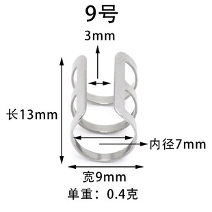 Factory direct cross-border stainless steel electroplating European and American fashion personality handmade round ear clip jewelry wholesale