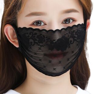 Sunscreen Mask Women's Anti-ultraviolet Lace Summer Ultra-thin Sunshade Dust-proof Breathable Face Mask Outdoor Hair Mask