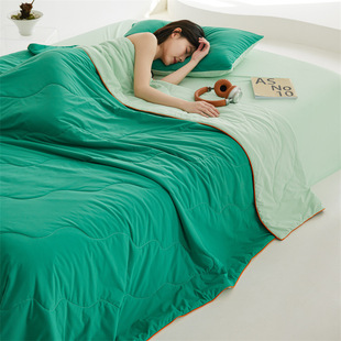 Class A Ice Silk Summer Cool Quilt Summer Air-conditioning Quilt Solid Color Ice Cream Quilt Core Cool Silk Machine Washable Quilt Children's Quilt