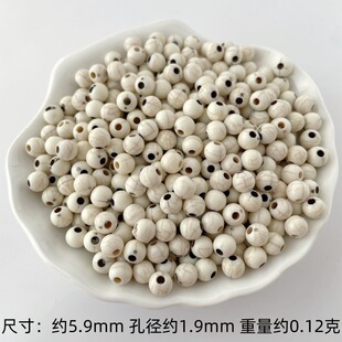 Acrylic imitation white turquoise shaped straight hole loose beads beads handmade DIY beaded bracelet necklace jewelry materials
