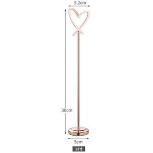 Stainless Steel Heart-shaped Rotating Seat Card Holder Restaurant Buffet Wedding Table Card Holder Banquet Table Card Business Card Card Holder