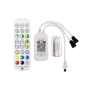 Manufacturer Haoxin 24-key magic color Bluetooth controller side three-key two-wire rgb flowing water led strip controller