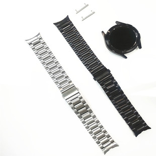 Подходит для Samsung watch4/5Pro Crescent Arc Interface Smart Watch Три ремешка для часов из нержавеющей стали