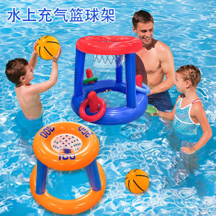 Cross-border inflatable PVC water basketball toy swimming pool parent-child interactive throwing ring water toys wholesale
