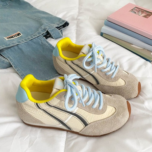 Colorful German Training Shoes Women's ins2025 New Vintage Design Sense Color-matching Forrest Gump Shoes Niche Casual Shoes Sports Break