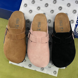 Слои из коровьей кожи Birken обувь для женщин должны быть уличные шлепанцы BK стальная печать опилки дно 1:1 Восстановление Borken