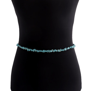 European and American Cross-border Jewelry Bohemian Natural Crystal Stone Waist Chain Women's Fashion Hip Hop Street Shooting Body Chain