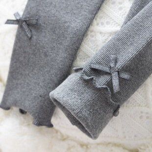 Girls' Thin Fleece Leggings Spring and Autumn Thickened Pure Cotton Brushed Children's Outerwear Long Pants Fleece Stylish for Older Children