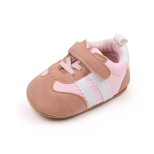Spring and Autumn New Baby Boys and Girls Color-matching Striped Soft Rubber Bottom Wear-resistant Non-slip Casual Toddler Shoes BMB3141