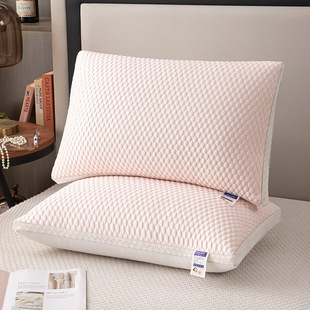 Manufacturer Wholesale Cool Bean Pillow Ice Silk Cool Feeling Household Adult Breathable Pillow Core Cervical Spine Protection Student Dormitory Hotel