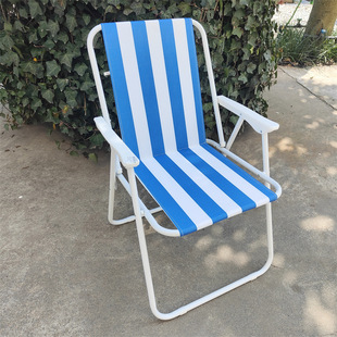 Outdoor Foldable Beach Spring Chair Leisure Backrest Chair Camping Portable Multi-color Optional Factory Direct Sale