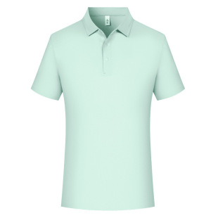 Summer New Feile Pearl Ammonia Embossed Traceless Lapel Embroidery Hot Stamping Business Enterprise Work Clothes POLO Shirt