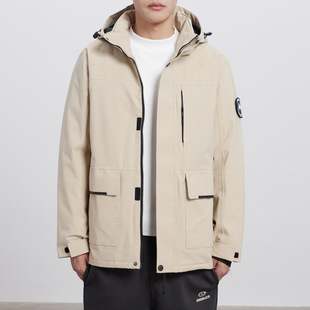 90 White Duck Down Three-proof Hooded Fashion Down Jacket Men's 2024 Winter New Warm Jacket Waterproof Jacket