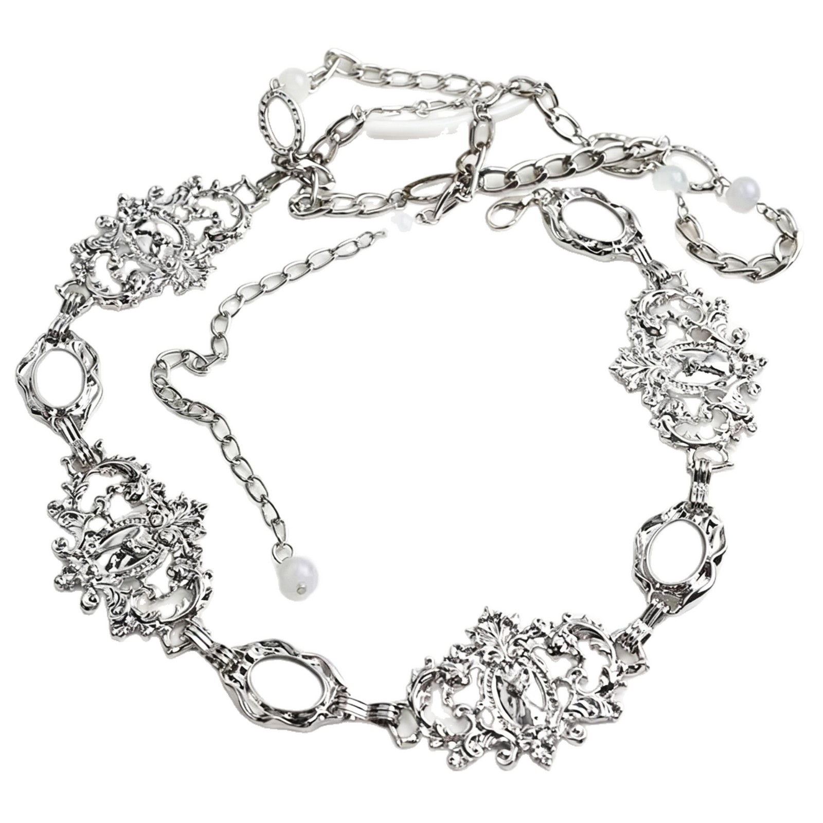 European and American Sweet-Cool Cat-Eye Chain Waist Chain Accessories for Women, Niche Spicy Girl Subculture Belt Decoration, High-End Sweet-Spicy Waist Accessory