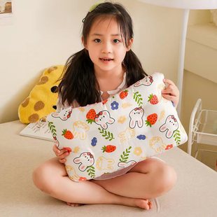 A cross-border ins cotton bean pillow cotton shaped neck protection children's pillow washable machine washable long-staple cotton pillow core