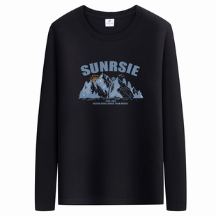 Long sleeve T-shirt men's spring and autumn 2024 new fashion brand cotton sweater men's undershirt T-shirt top T