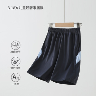 Boys and Girls Shorts Summer Outer Wear Children's Mid-length Pants Quick-drying Ice Silk Five-length Pants Lightweight Sports Pants Summer Wear