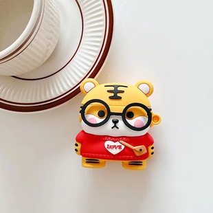 apple airpods second generation Bluetooth headset protective case soft silicone cute apple earphone protection shell