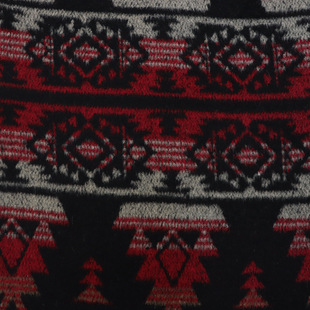 Full Chemical Fiber Ethnic Style Woolen Jacquard Woolen Fabric Autumn and Winter Casual Wear Fabric Thick Overcoat Tweed