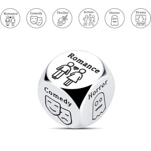 Самые продаваемые кубики из нержавеющей стали Amazon, кубики Decision Dice, День святого Валентина, дата, ночь, персонализированный подарок