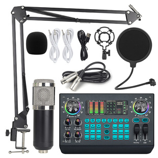 Cross-border C1007 live sound card 48V phantom power supply can be matched with various types of microphone compatible podcast
