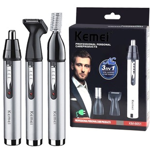 Мужской и Женский Триммер KEMI для волос в носу и ушах KM-6650 6651 Beauty Kit электрический триммер для бровей и бороды