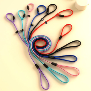Factory direct pet traction rope dog rope P rope integrated P chain round rope explosion-proof punching dog walking rope foreign trade wholesale