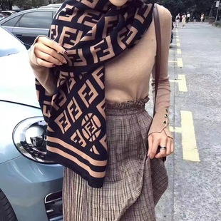 Classic Scarf Women's Autumn and Winter Joker Cashmere Double-sided Thickened Warm Internet Celebrated Shawl Scarf Factory Outlet