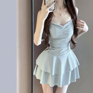 Swimwear Women's 2025 New Explosions Fat Belly Covering Backless Sexual Skirt Slimming Pure Hot Spring Soaking