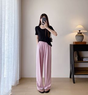 milk fu yamamoto pants! Japanese Satin Draping Texture Cool Pants Straight Cloud Walking Pants Wide Leg Pants for Summer