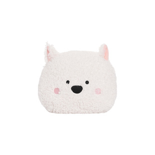 Blue Rain Car Headrest Waist Cute West Highland Puppy Car Seat Neck Pillow Plush Car Cartoon Pillow