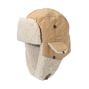 Cross-border Amazon Autumn and Winter New Ear Protection Cold Hat Cycling Ski Hat Lamb Wool Stitching Lei Feng Hat Men