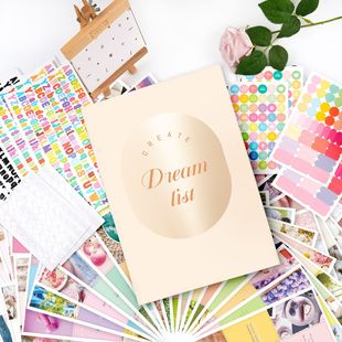 Cross-border vision collage book inspirational dream wish DIY double-sided card scrapbook hand book blackboard writing vision suit