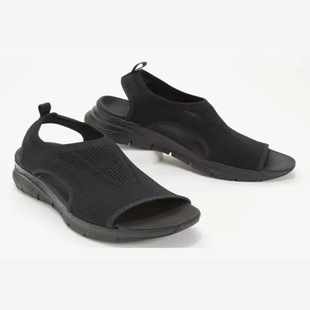 Cross-border new sandals for women 2021 autumn and summer mesh platform slip-on peep toe flying woven casual sports plus size women's shoes