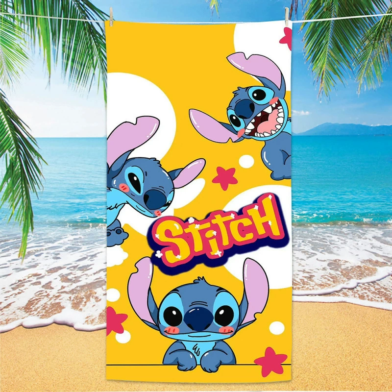 Популярное пляжное полотенце Stitch полотенце из микрофибры полотенце с цифровой печатью мультяшное полотенце морское банное полотенце впитывающее
