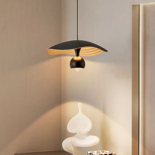 Liftable Modern Art Study Single Head Chandelier Minimalist UFO Nordic Light Luxury New Bedroom Bedside Small Chandelier
