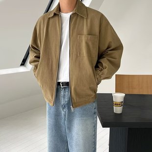 New Ins Teenager Winter Zipper Casual Japanese Style regular Style Loose Lazy Jacket